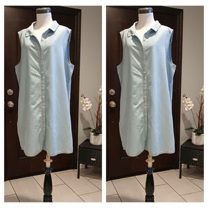 Sleeveless Blue Dress